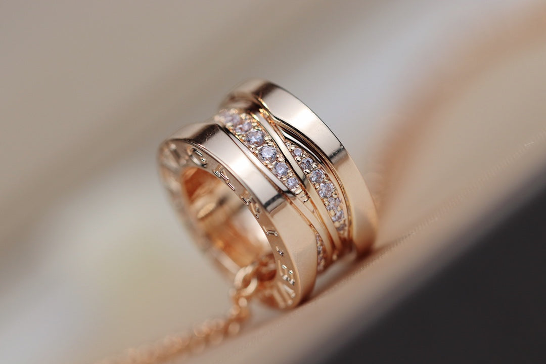 [Marins]ZERO 1 PINK GOLD DIAMOND NECKLACE
