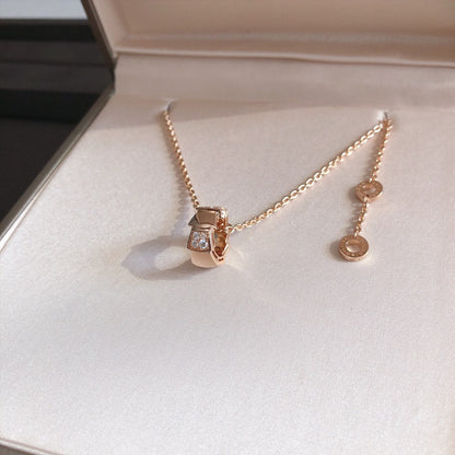 [Marins]SERPENTI PEDANT DIAMOND PINK GOLD NECKLACE