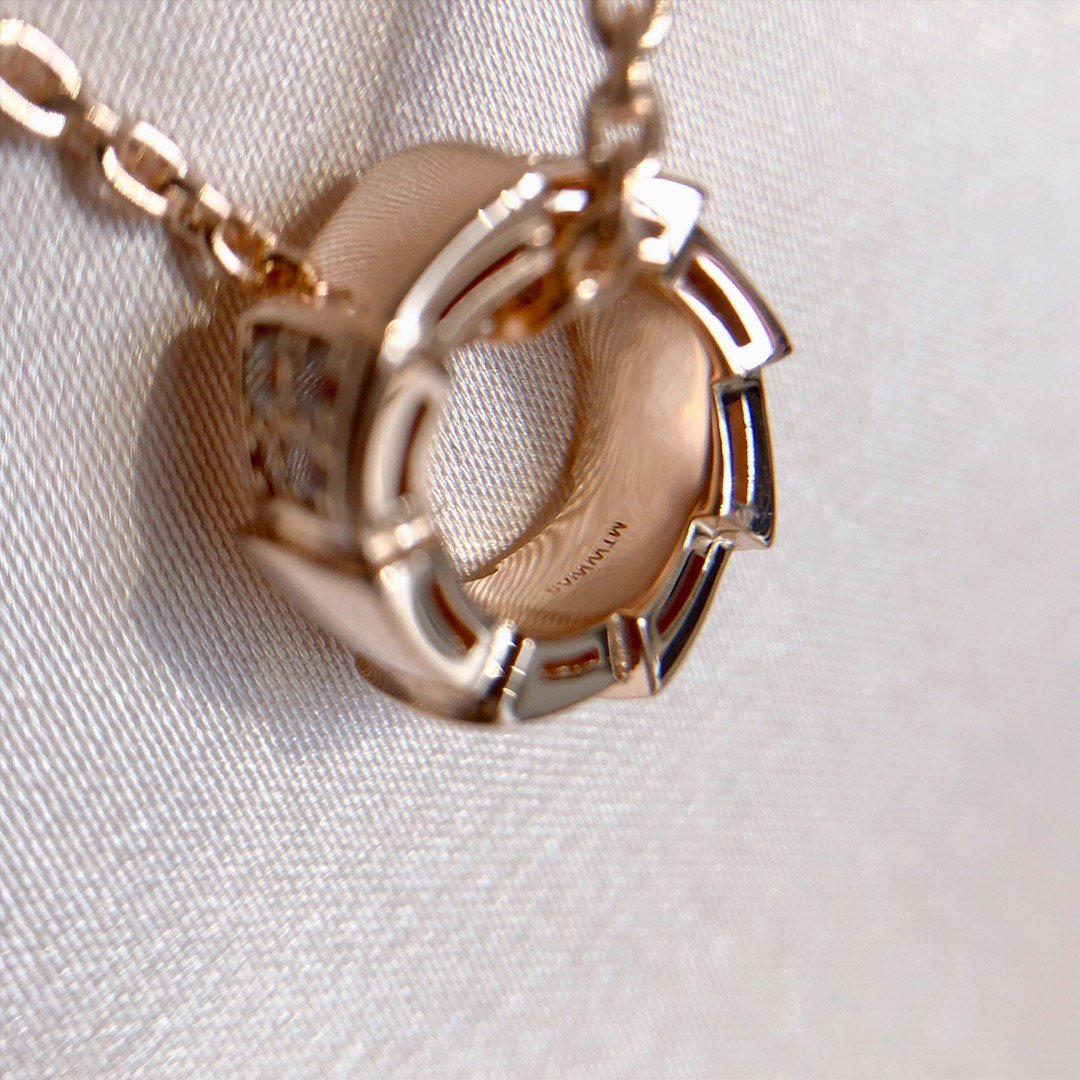 [Marins]SERPENTI PEDANT DIAMOND PINK GOLD NECKLACE