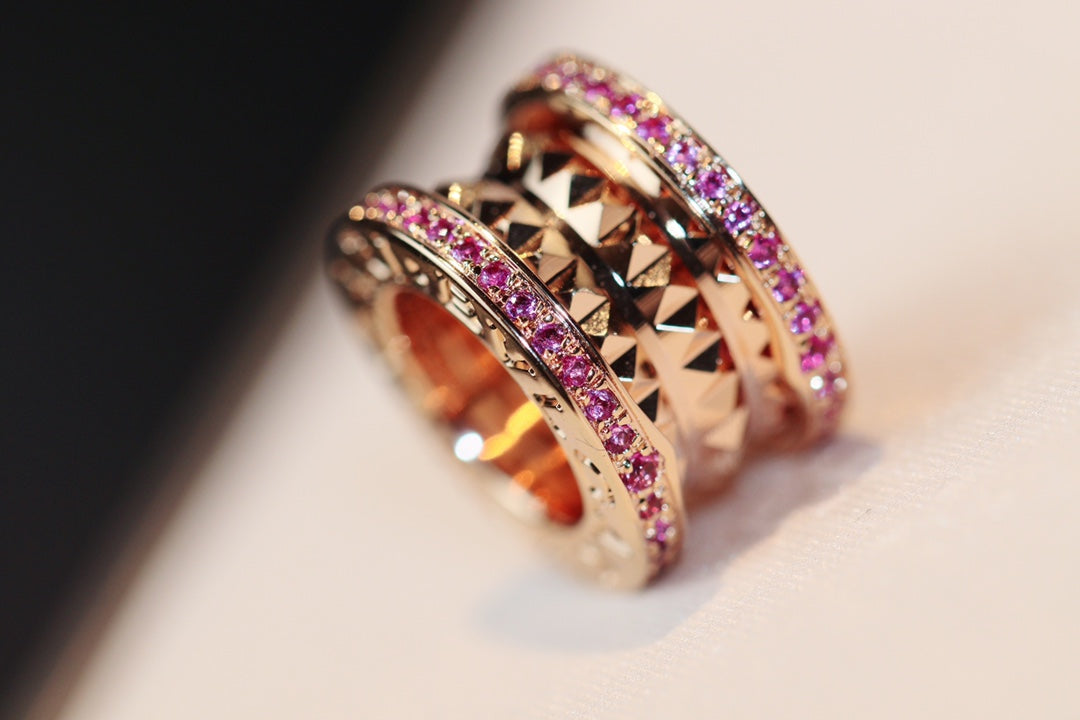 [Marins]ZERO 1 ROCK PINK GOLD PINK DIAMOND NECKLACE