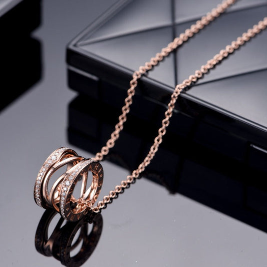 [Marins]ZERO 1 PINK GOLD DIAMOND OPEN NECKLACE
