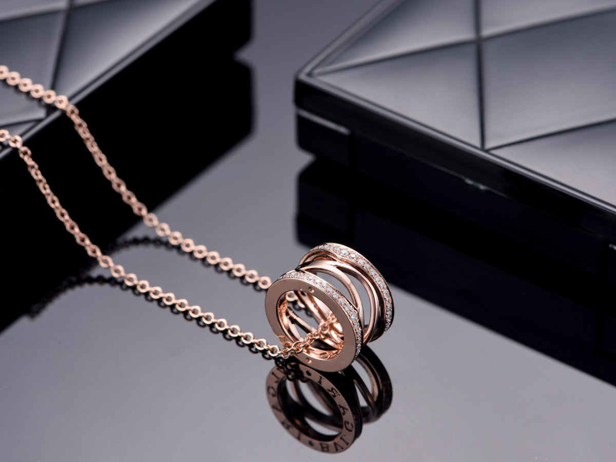 [Marins]ZERO 1 PINK GOLD DIAMOND OPEN NECKLACE
