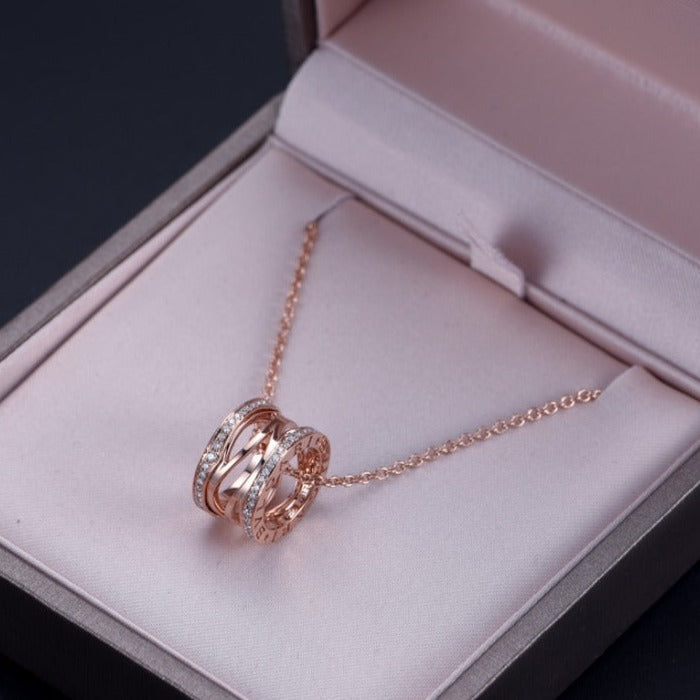 [Marins]ZERO 1 PINK GOLD DIAMOND OPEN NECKLACE