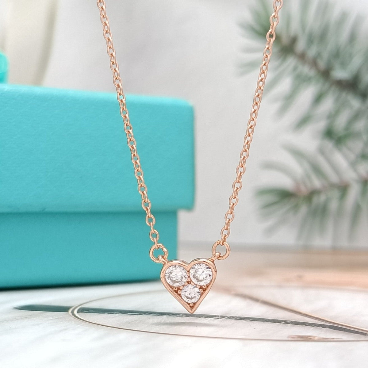 [Marins]HEART 3 DIAMONDS PEDANT NECKLACE