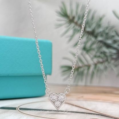 [Marins]HEART 3 DIAMONDS PEDANT NECKLACE