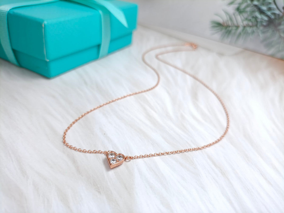 [Marins]HEART 3 DIAMONDS PEDANT NECKLACE