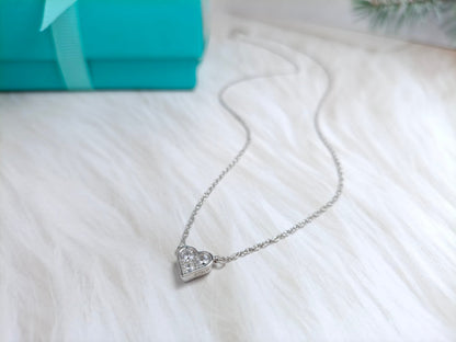[Marins]HEART 3 DIAMONDS PEDANT NECKLACE