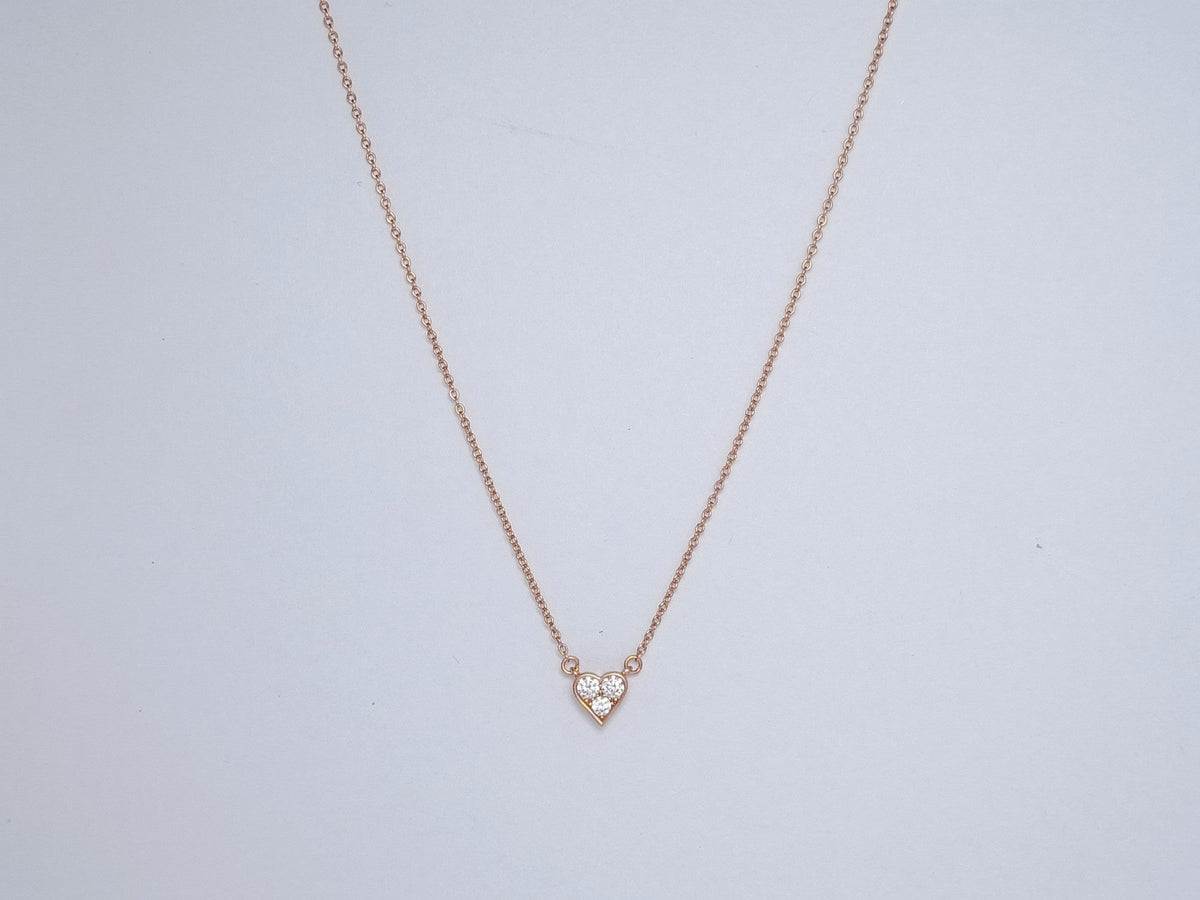 [Marins]HEART 3 DIAMONDS PEDANT NECKLACE