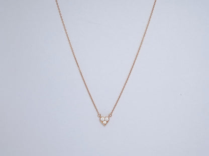 [Marins]HEART 3 DIAMONDS PEDANT NECKLACE