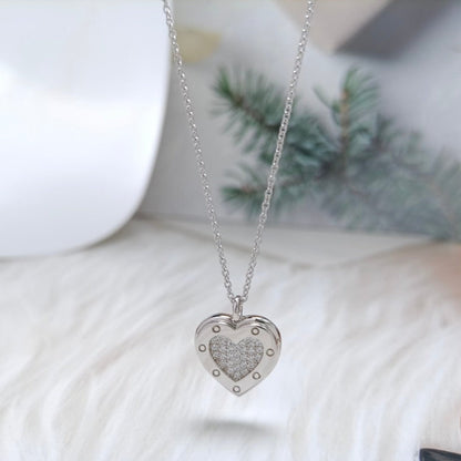[Marins]HEART DIAMONDS PEDANT NECKLACE