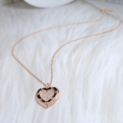 [Marins]HEART DIAMONDS PEDANT NECKLACE