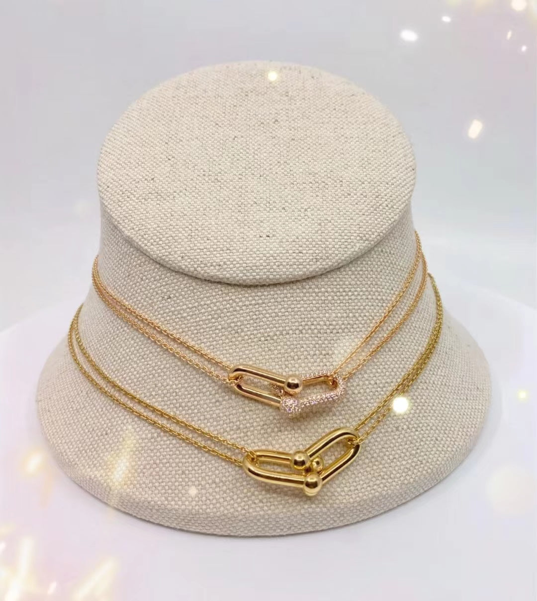 [Marins]HARDWEAR GOLD DOUBLE LINK NECKLACE