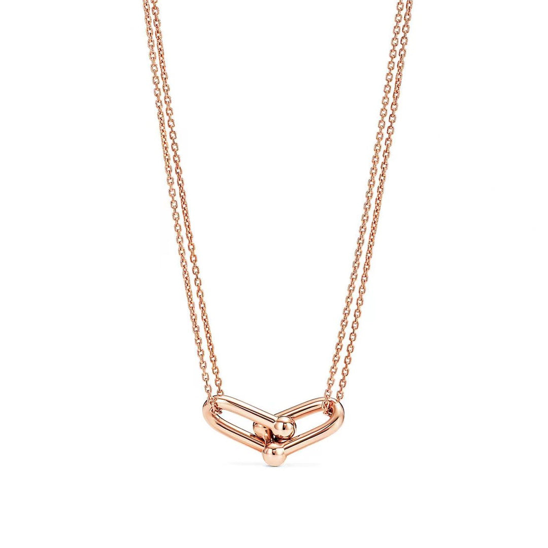 [Marins]HARDWEAR GOLD DOUBLE LINK NECKLACE