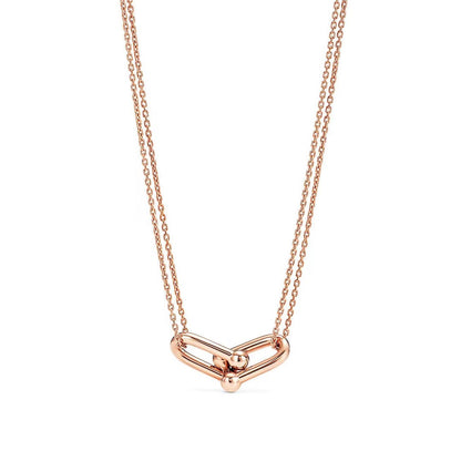 [Marins]HARDWEAR GOLD DOUBLE LINK NECKLACE