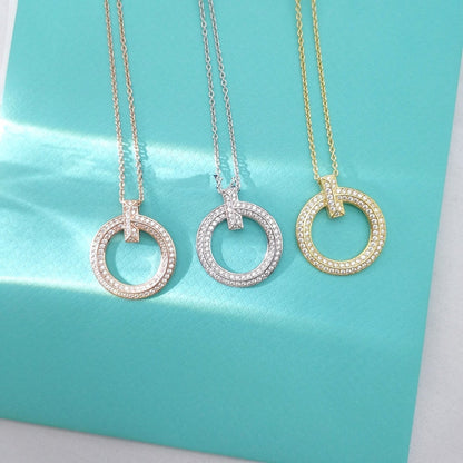 [Marins]T WIRE PEDANT DIAMOND NECKLACE