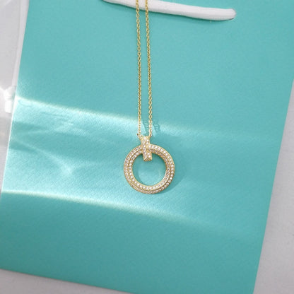 [Marins]T WIRE PEDANT DIAMOND NECKLACE