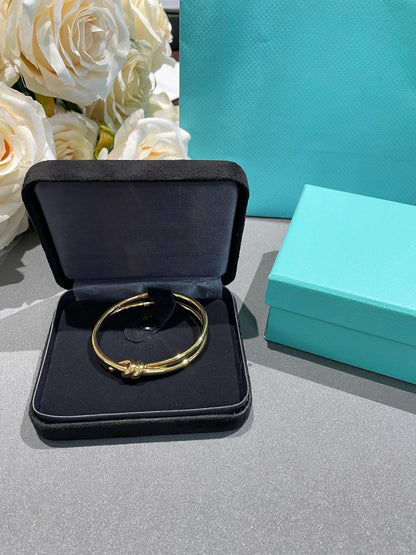 [Marins]KNOT DOUBLE ROW GOLD BRACELET