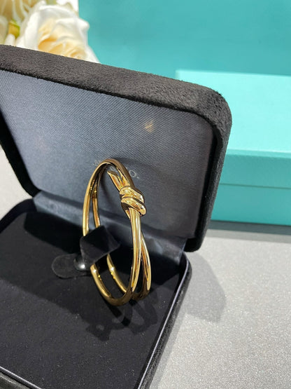 [Marins]KNOT DOUBLE ROW GOLD BRACELET
