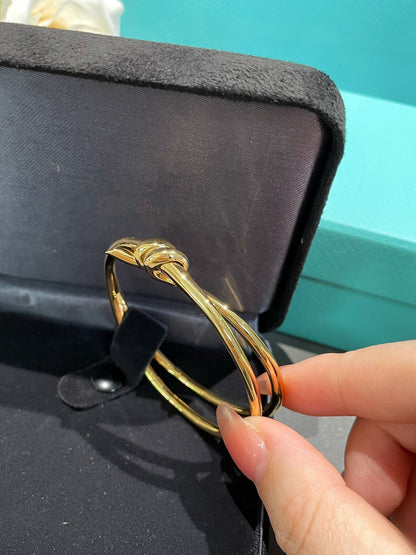 [Marins]KNOT DOUBLE ROW GOLD BRACELET