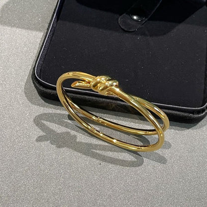 [Marins]KNOT DOUBLE ROW GOLD BRACELET