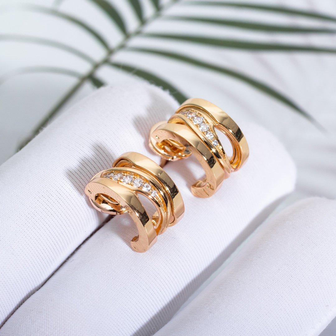 [Marins]ZERO 1 PINK GOLD DIAMONDS EARRINGS