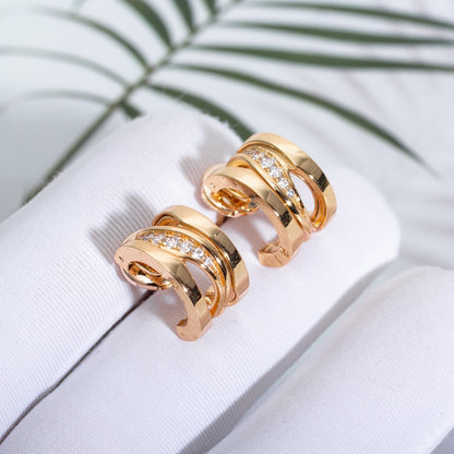 [Marins]ZERO 1 PINK GOLD DIAMONDS EARRINGS