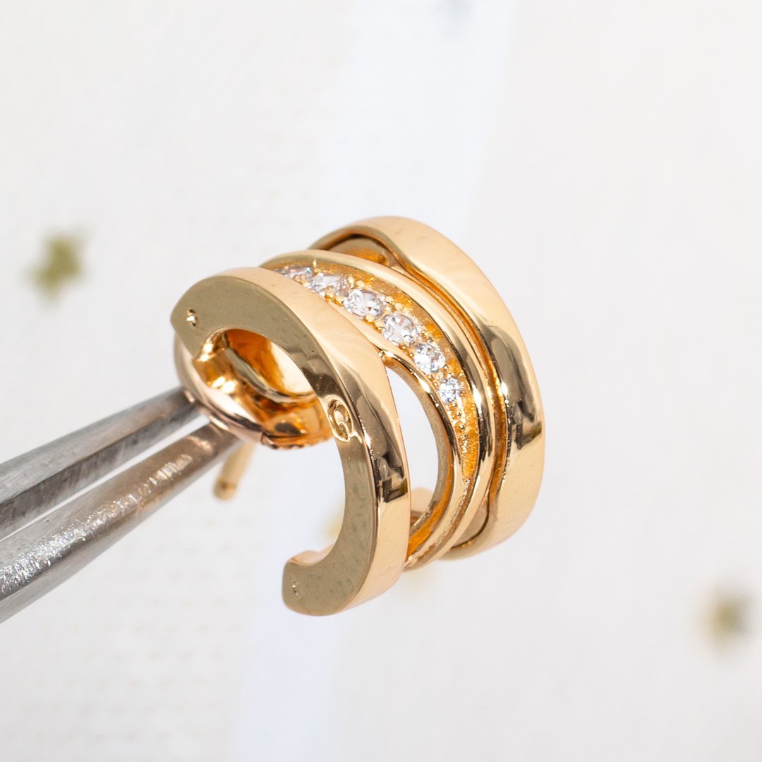 [Marins]ZERO 1 PINK GOLD DIAMONDS EARRINGS