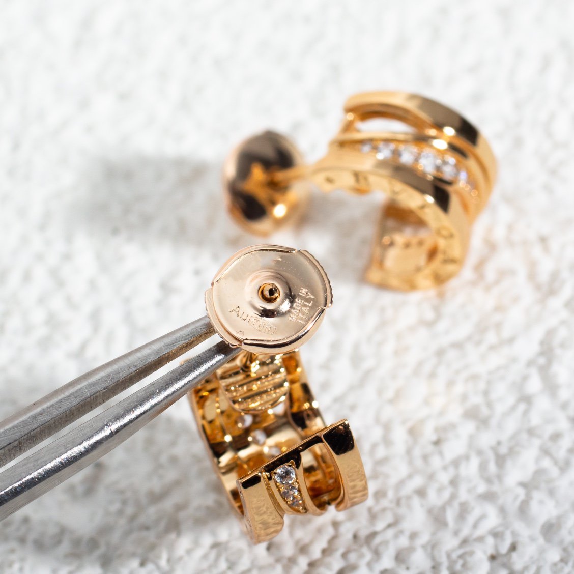 [Marins]ZERO 1 PINK GOLD DIAMONDS EARRINGS