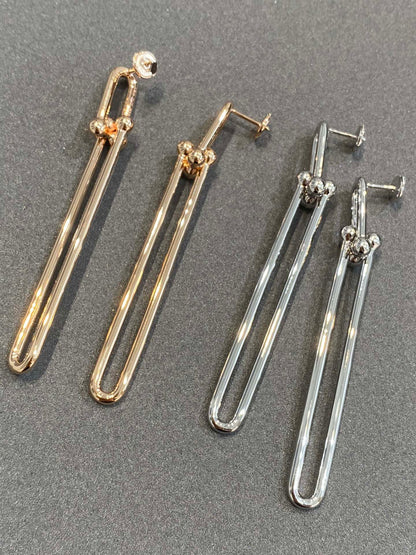 [Marins]HARDWEAR DOUBLE LONG LINK EARRINGS