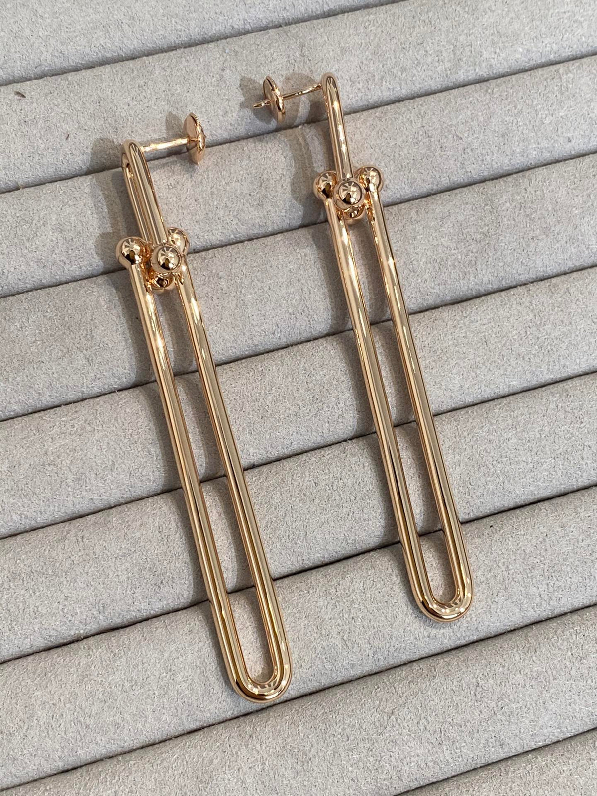 [Marins]HARDWEAR DOUBLE LONG LINK EARRINGS