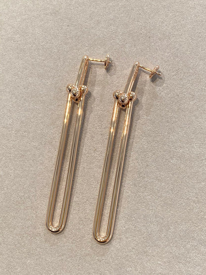 [Marins]HARDWEAR DOUBLE LONG LINK EARRINGS