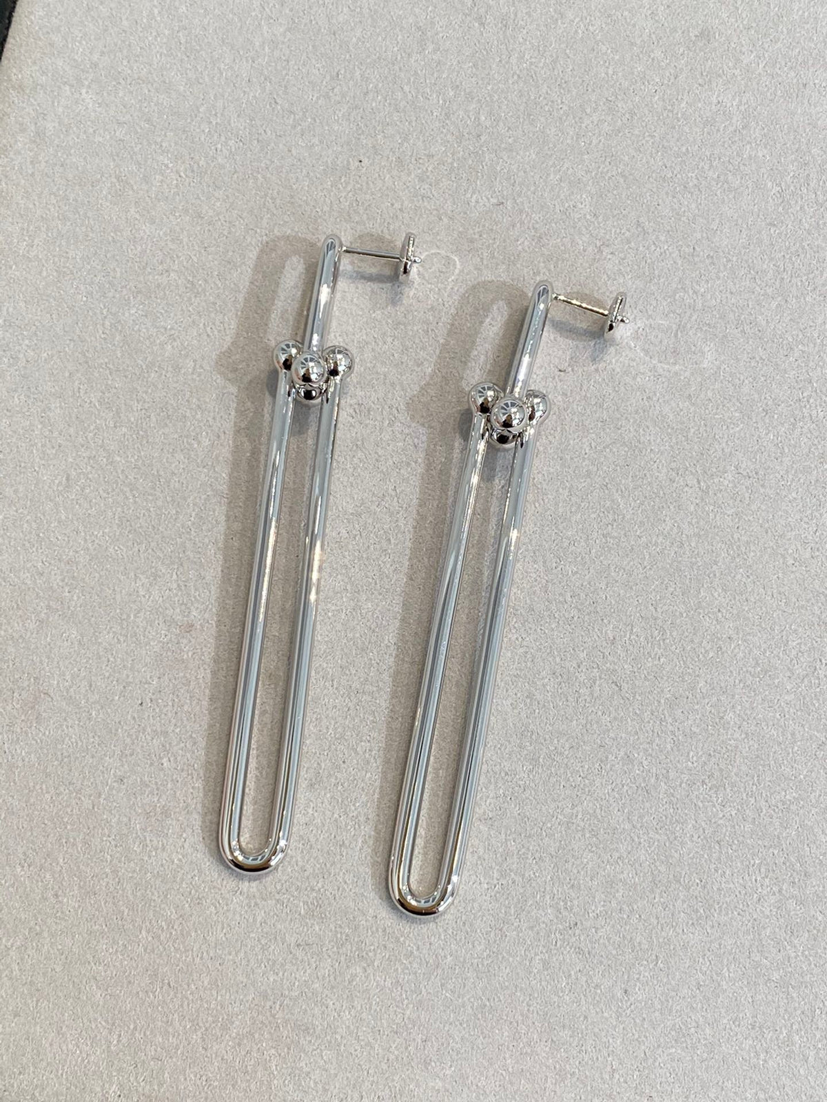 [Marins]HARDWEAR DOUBLE LONG LINK EARRINGS