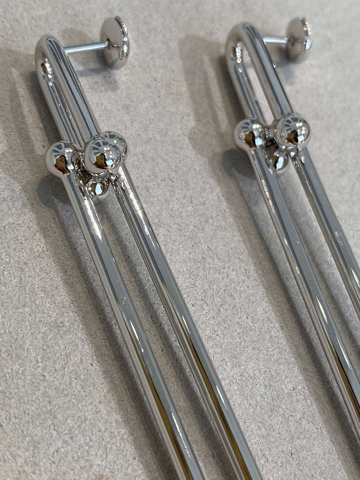 [Marins]HARDWEAR DOUBLE LONG LINK EARRINGS