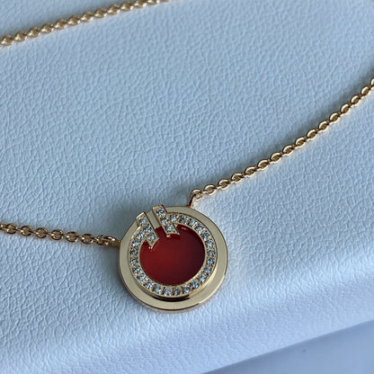 [Marins]T DIAMOND CIRCLE PEDANT NECKLACE