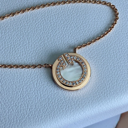 [Marins]T DIAMOND CIRCLE PEDANT NECKLACE
