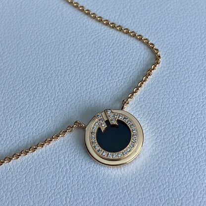[Marins]T DIAMOND CIRCLE PEDANT NECKLACE