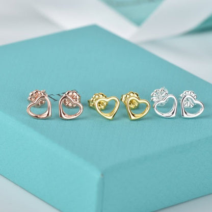 [Marins]OPEN HEART STUD EARRINGS