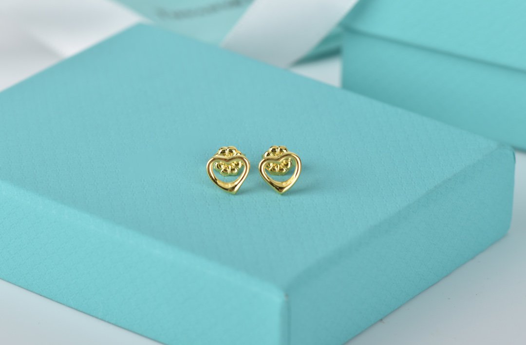 [Marins]OPEN HEART STUD EARRINGS