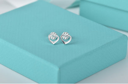 [Marins]OPEN HEART STUD EARRINGS