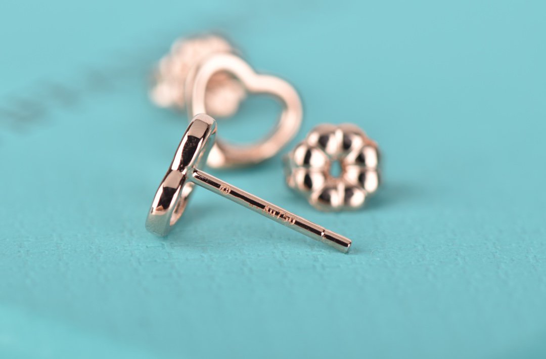 [Marins]OPEN HEART STUD EARRINGS