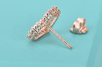 [Marins]OPEN HEART STUD DIAMOND EARRINGS