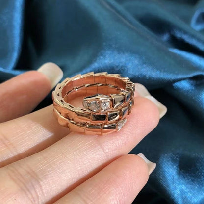 [Marins]SERPENTS DOUBLE ROW DIAMOND RING