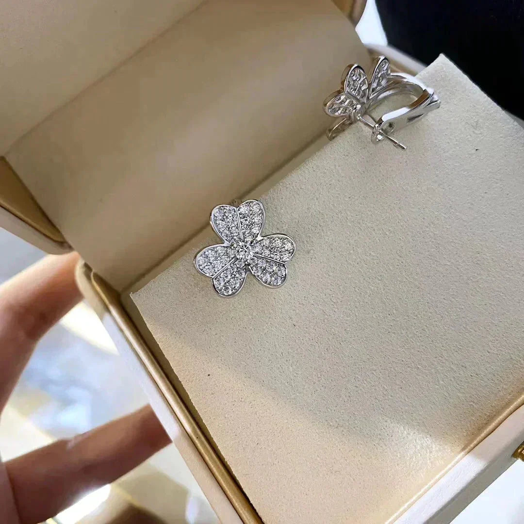 [Marins]CLOVER COMOS DIAMOND EARRINGS SILVER