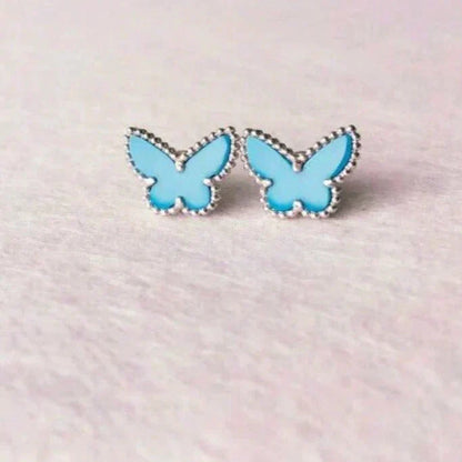 [Marins]BUTTERFLY TURQUOISE EARRINGS SILVER