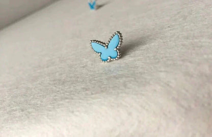 [Marins]BUTTERFLY TURQUOISE EARRINGS SILVER