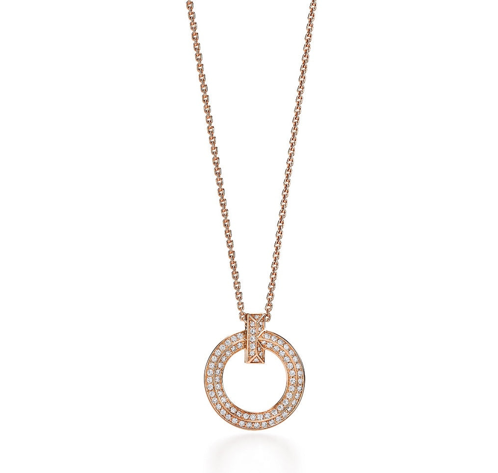 [Marins]T CIRCLE PEDANT DIAMOND NECKLACE