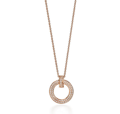 [Marins]T CIRCLE PEDANT DIAMOND NECKLACE