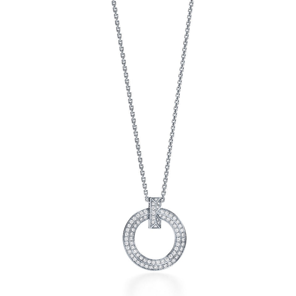 [Marins]T CIRCLE PEDANT DIAMOND NECKLACE