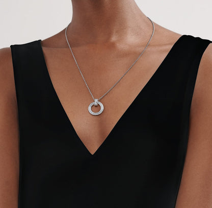 [Marins]T CIRCLE PEDANT DIAMOND NECKLACE