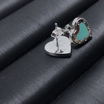 [Marins]HEART STUD SILVER EARRINGS